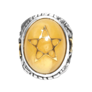 アレックスストリーター エンジェルハート18Kアンティークスター パウダーバルティックアンバー リング 買取実績