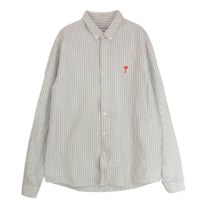 アミパリス アミアレクサンドルマテュッシ ハートAロゴ ボタンダウン オックスフォード ストライプ 長袖 シャツ 買取実績