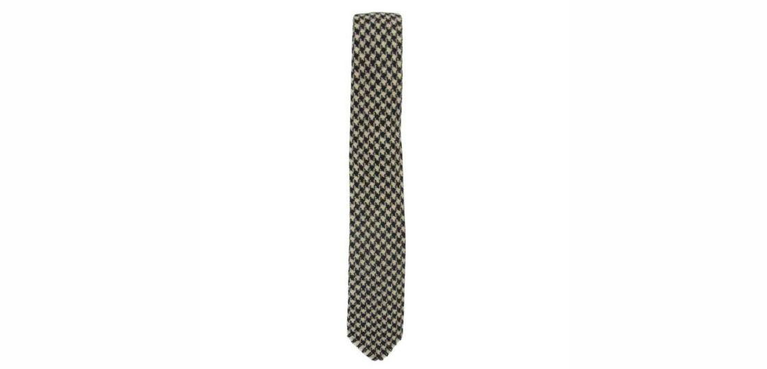 アナトミカ HAND FRINGE TIE HOUNDSTOOTH ウール100％ ネクタイ 買取実績
