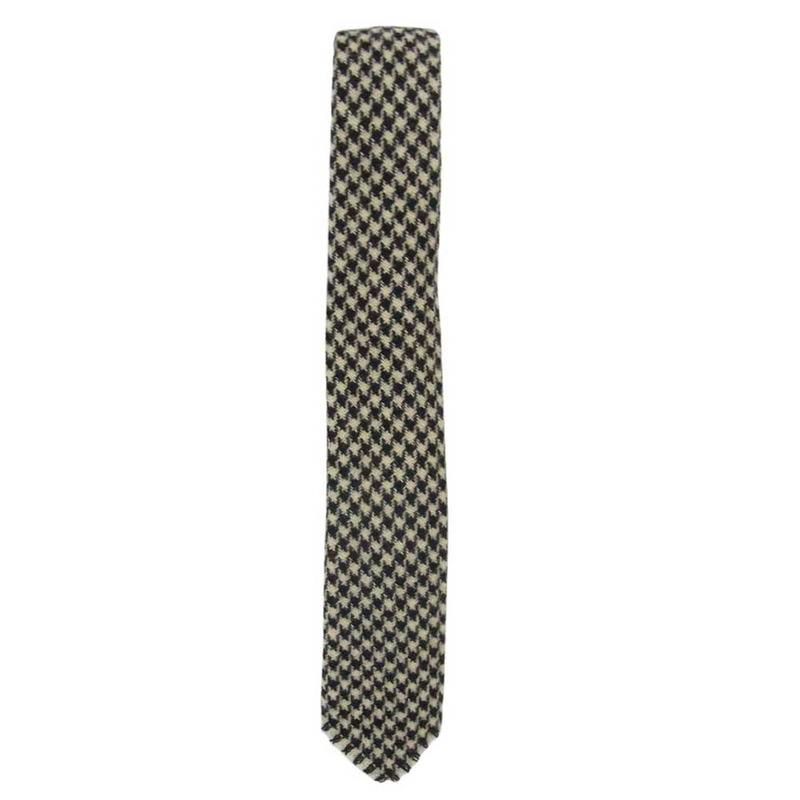 アナトミカ HAND FRINGE TIE HOUNDSTOOTH ウール100％ ネクタイ 買取実績　画像