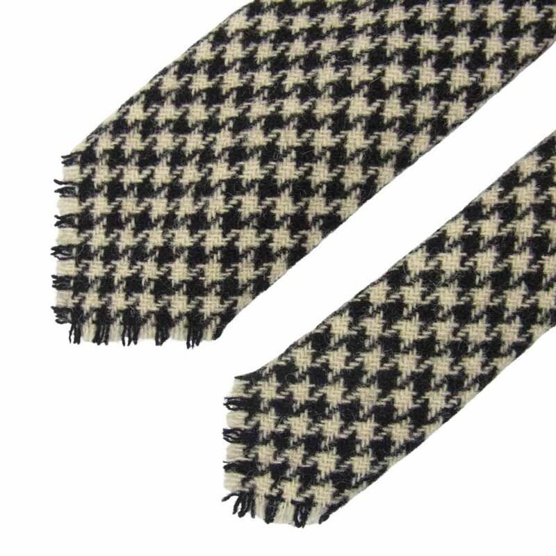 アナトミカ HAND FRINGE TIE HOUNDSTOOTH ウール100％ ネクタイ 買取実績　画像