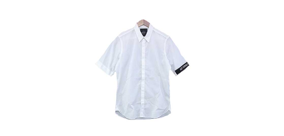 アートカムズファースト 刺繍 ロゴ ボタン ダウン 半袖シャツ ホワイト系買取実績