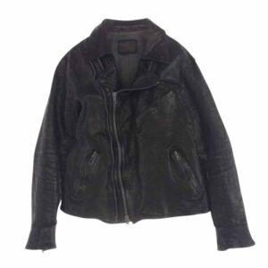 イサムカタヤマバックラッシュ 1295-05 ベルギーショルダー 製品染め ダブルライダース レザージャケット 買取実績