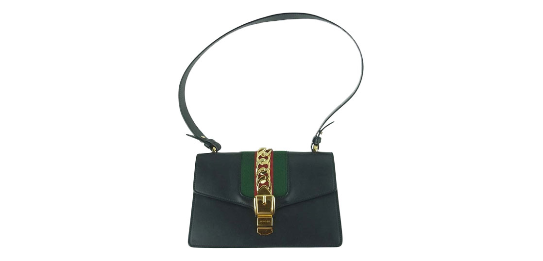 グッチ シルヴィ 21882 スモール リボン シェリーライン レザー ショルダー バッグ 買取実績