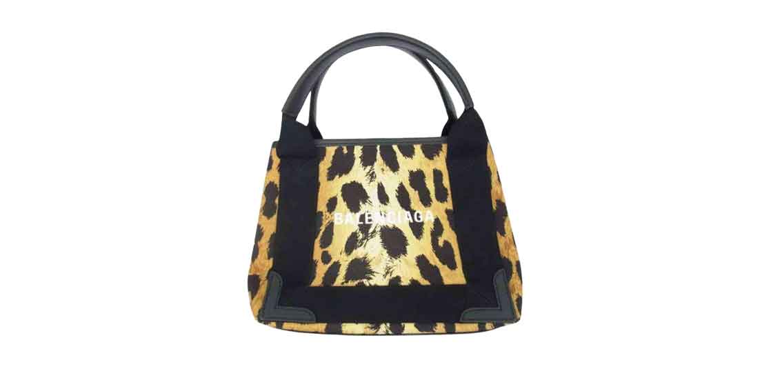 バレンシアガ 390346 ネイビーカバス XS レオパード ハンドバッグ 買取実績