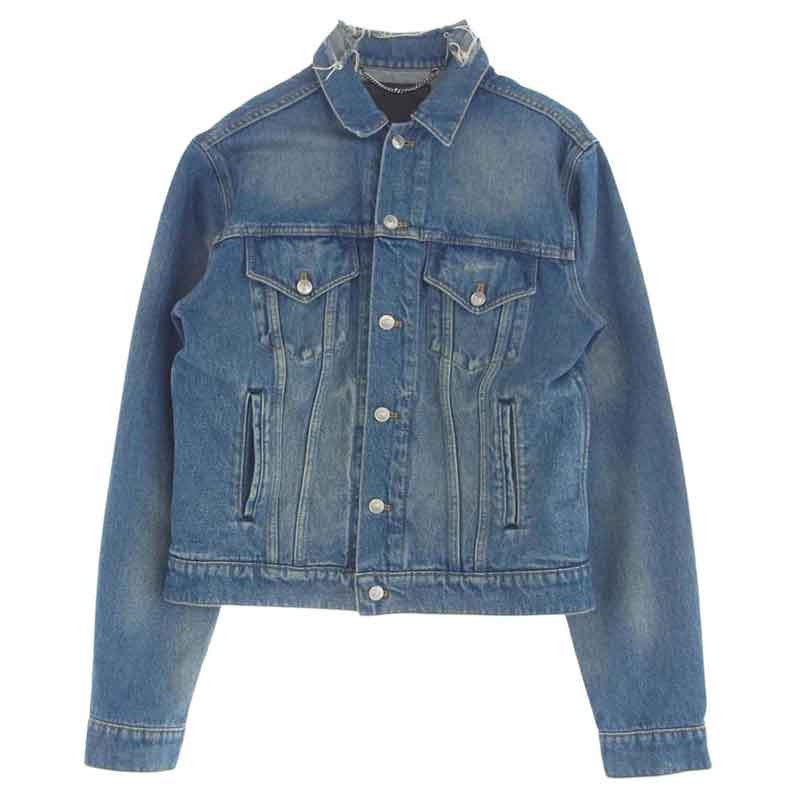 バレンシアガ 487342 TSB06 Campaign Logo Denim Jacket キャンペーンロゴ クラッシュ デニム ジャケット 買取実績 画像