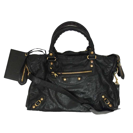 BALENCIAGA 黒 281770 シティバッグ バレンシアガ 281770 ジャイアント シティ スタッズ レザー 2WAY