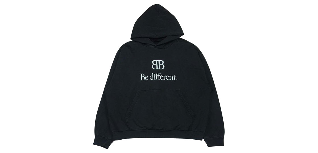 BALENCIAGA BBロゴ Be different Hoodie-