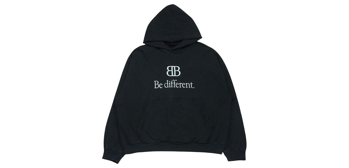 BALENCIAGA BBロゴ Be different Hoodie | eloit.com