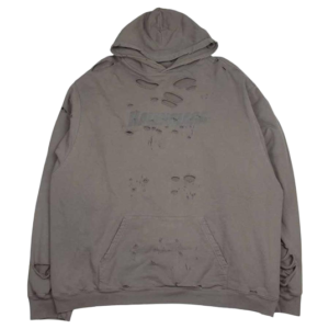 バレンシアガ デストロイ フーディ ダメージ加工 ロゴプリント プルオーバー パーカー 買取実績