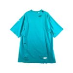 バレンシアガ 21SS 651795 TKVB8 Caps Destroyed Flatground Tee ロゴ クルーネック 買取実績 画像