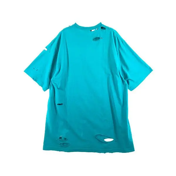 バレンシアガ 21SS 651795 TKVB8 Caps Destroyed Flatground Tee ロゴ