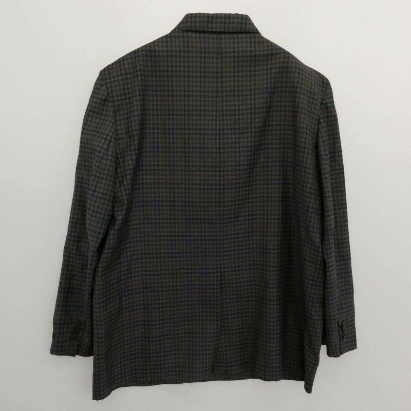 バレンシアガ 17SS 470537 TVI22 チェック ピークドラペル ダブル ウール テーラード ジャケット 買取実績 画像