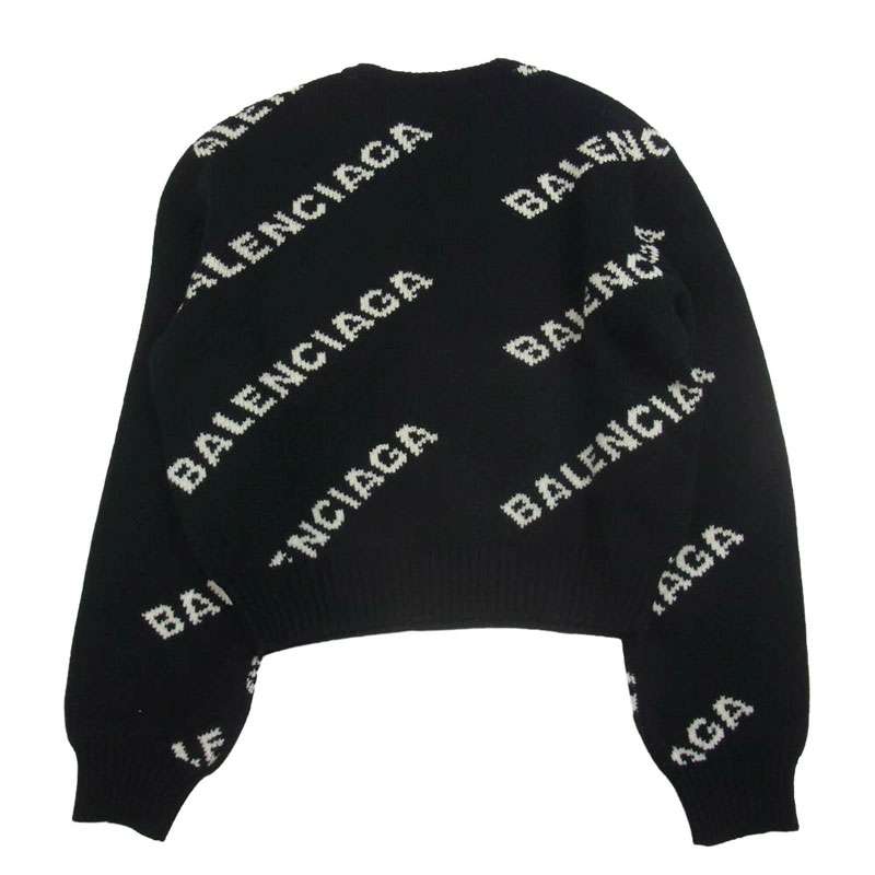 バレンシアガ 18AW 529067 T1471 ロゴ 総柄 ニット セーター 買取実績 画像