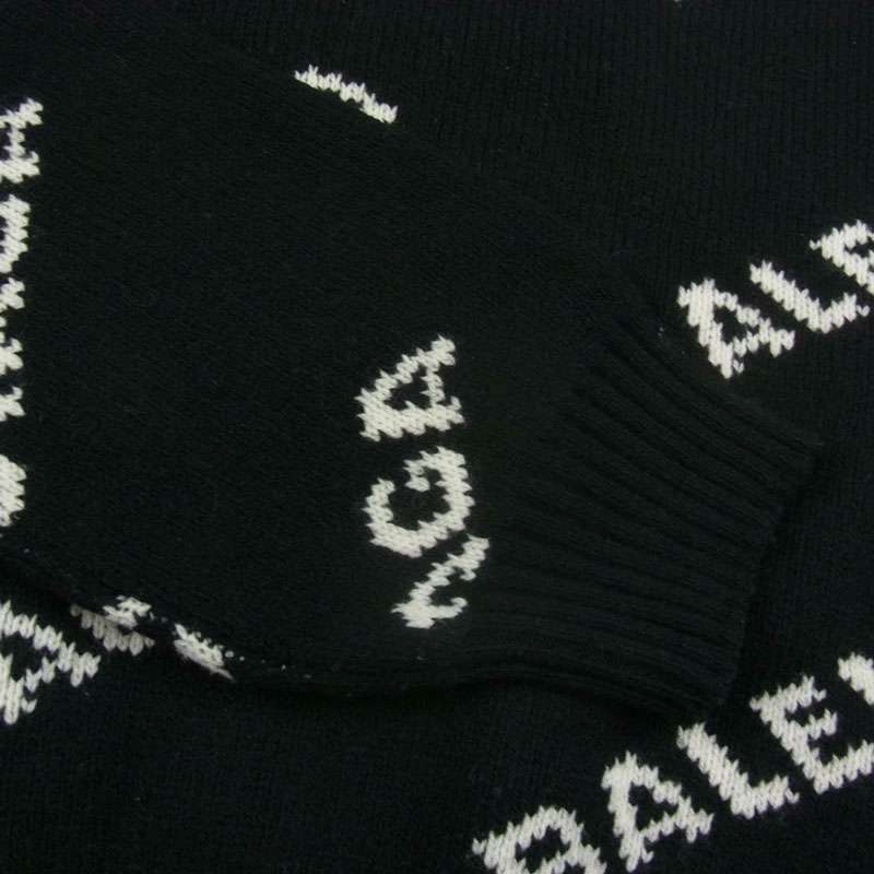 バレンシアガ 18AW 529067 T1471 ロゴ 総柄 ニット セーター 買取実績 画像