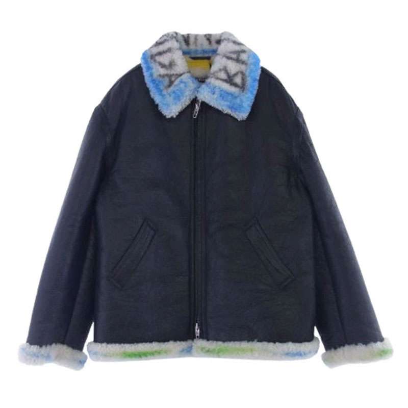 バレンシアガ 18AW 534872 TBS02 グラフィティ シアリング レザー ムートン ジャケット 買取実績 画像