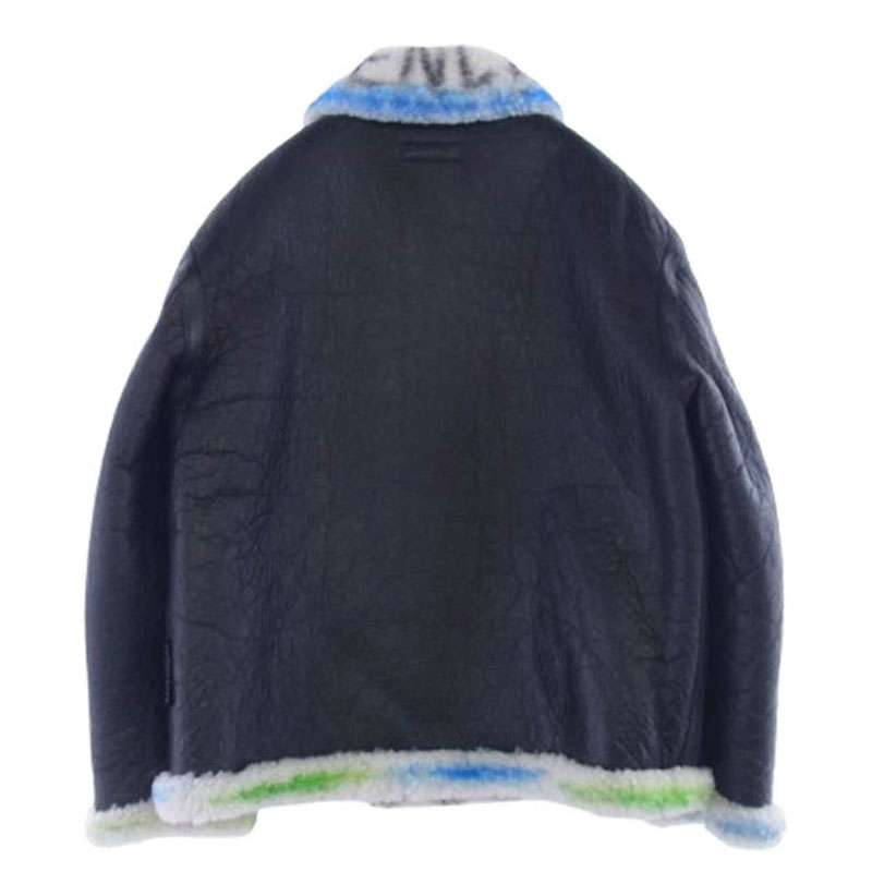 バレンシアガ 18AW 534872 TBS02 グラフィティ シアリング レザー ムートン ジャケット 買取実績 画像