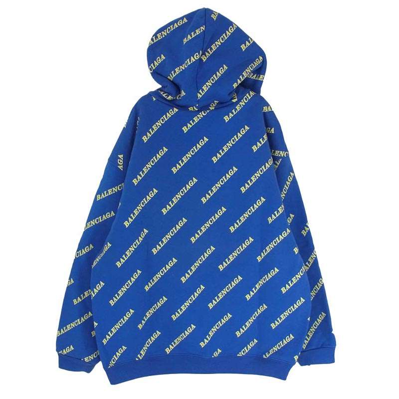 バレンシアガ 20SS 600583 TIV71 LOGO HOODIE 総柄 ロゴプリント プルオーバー パーカー フーディー 買取実績 画像