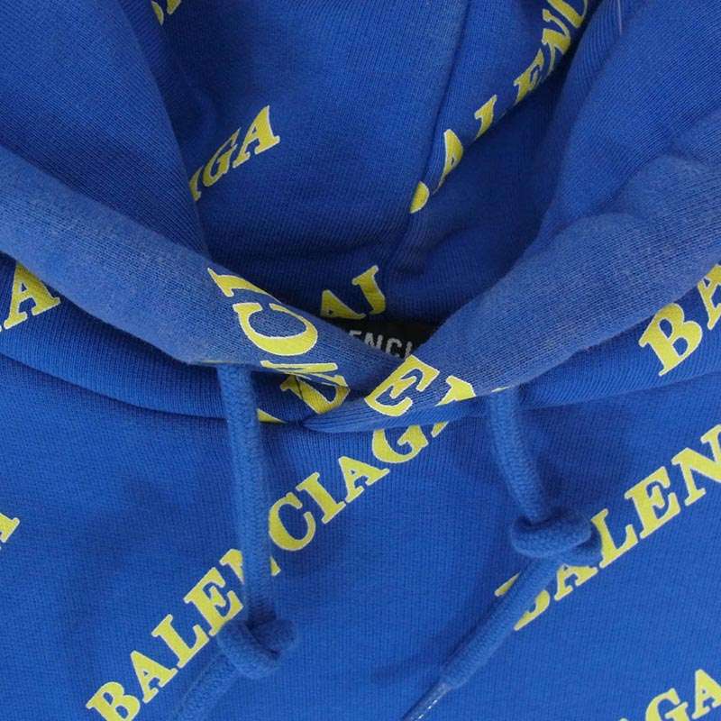バレンシアガ 20SS 600583 TIV71 LOGO HOODIE 総柄 ロゴプリント プルオーバー パーカー フーディー 買取実績 画像