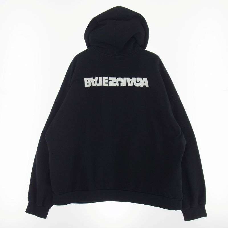 バレンシアガ 21AW 674719 TLVB4 Wide Zip Up Hoodie ターンワイド ロゴ ジップアップ フーディ パーカー 買取実績 画像