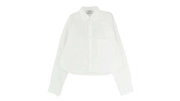 バレンシアガ 21SS 690373 TYB18 PARIS ロゴ刺繍 クロップド ボタンダウン 長袖 シャツ 買取実績