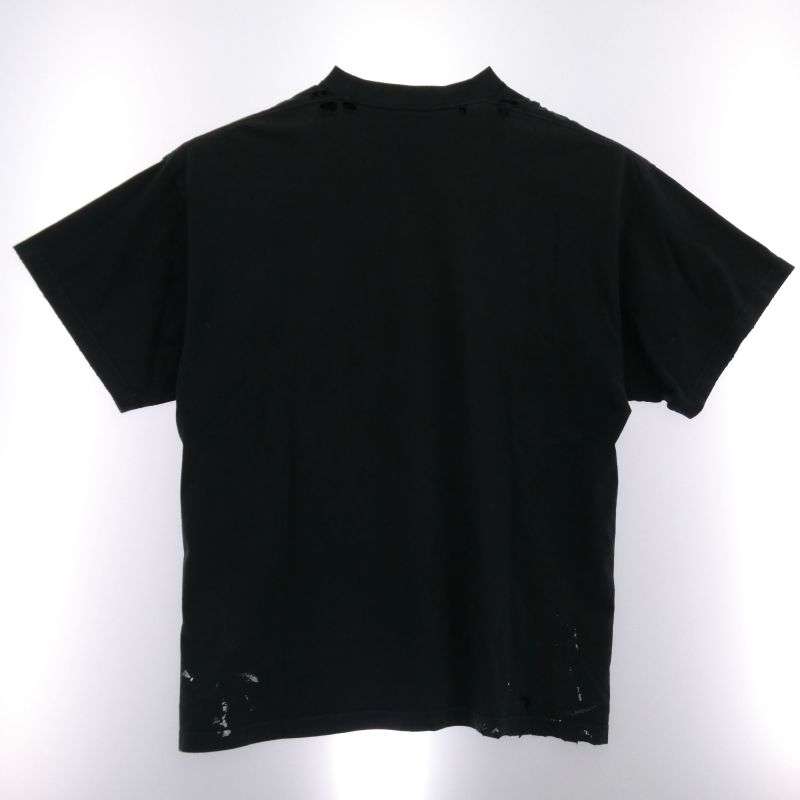 バレンシアガ 22SS 694576 TMV88 METAL LOGO CRASHED SS TEE クラッシュ加工 メタルロゴ ペンキ Tシャツ 半袖カットソー 買取実績 画像