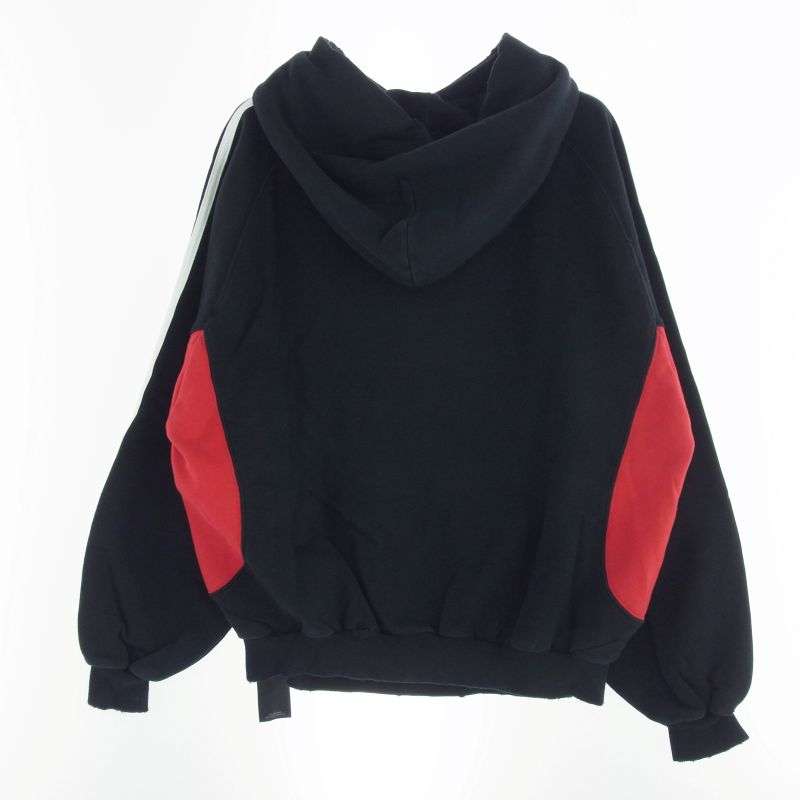 バレンシアガ 23AW 715001 TNVA8 adidas Hoodie Large Fit アディダス ロゴ刺繍 ダメージ加工 プルオーバー パーカー 買取実績 画像