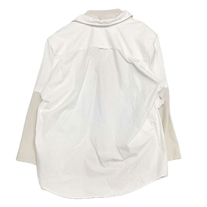 バレンシアガ 23SS 725608 TYB18 トロンプルイユ レイヤード ドッキング 長袖 シャツ 買取実績 画像