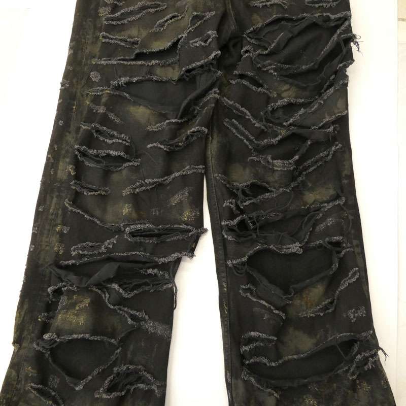 バレンシアガ 23SS 745248 TBP47 SUPER DESTROYED BAGGY スーパー デストロイ ダメージ ラージフィット バギー デニム パンツ 買取実績 画像