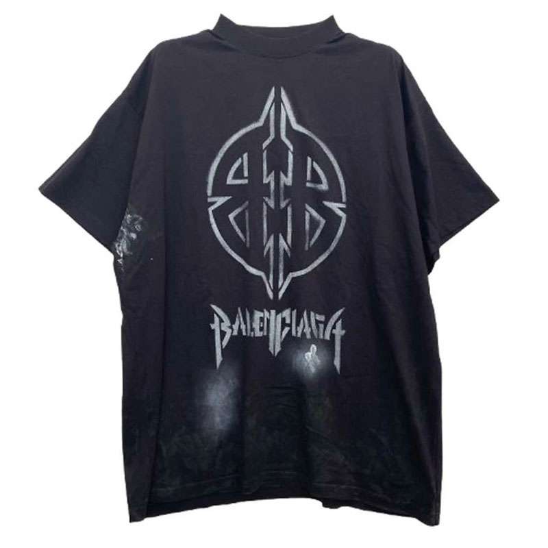 バレンシアガ 24AW 787349 TQVT1 Metal BB Stencil Tee メタル BB ステンシル オーバーサイズ 半袖 Tシャツ 買取実績 画像