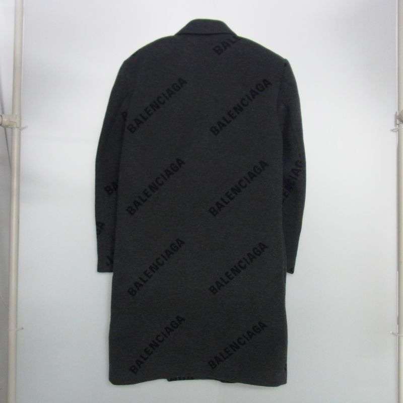 バレンシアガ 595272 SHIFTED COAT ロゴ総柄 ロング コート 買取実績 画像