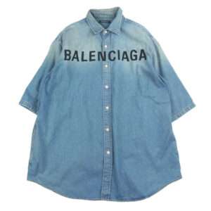 バレンシアガ 600276 TYE24 4065 LOGO DENIM SHIRT 買取実績