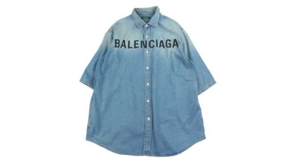 バレンシアガ 600276 TYE24 4065 LOGO DENIM SHIRT 買取実績