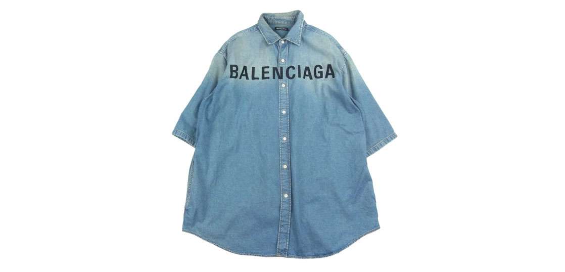 バレンシアガ 600276 TYE24 4065 LOGO DENIM SHIRT 買取実績