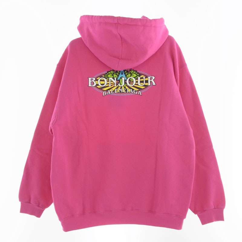 バレンシアガボンジュールパーカー 国内正規品 BALENCIAGA バレンシアガ ボンジュールプリント