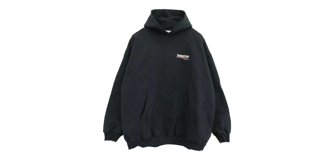 バレンシアガ 620947 TKVI9 Embroidered Political Campaign Large Fit Hoodie 買取実績