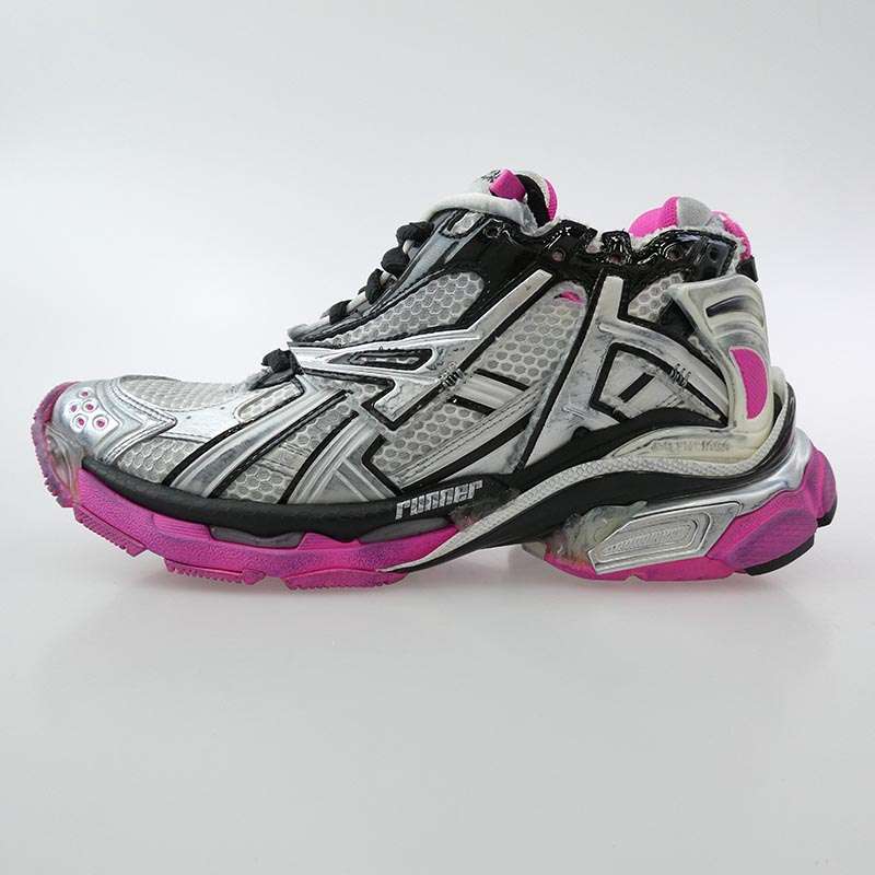 バレンシアガ 677402 Runner Sneakers ランナー ダメージ加工 メッシュ レザー ローカットシューズ スニーカー 買取実績 画像