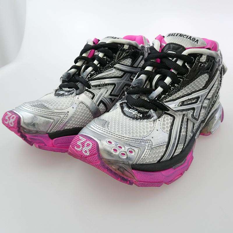 バレンシアガ 677402 Runner Sneakers ランナー ダメージ加工 メッシュ レザー ローカットシューズ スニーカー 買取実績 画像