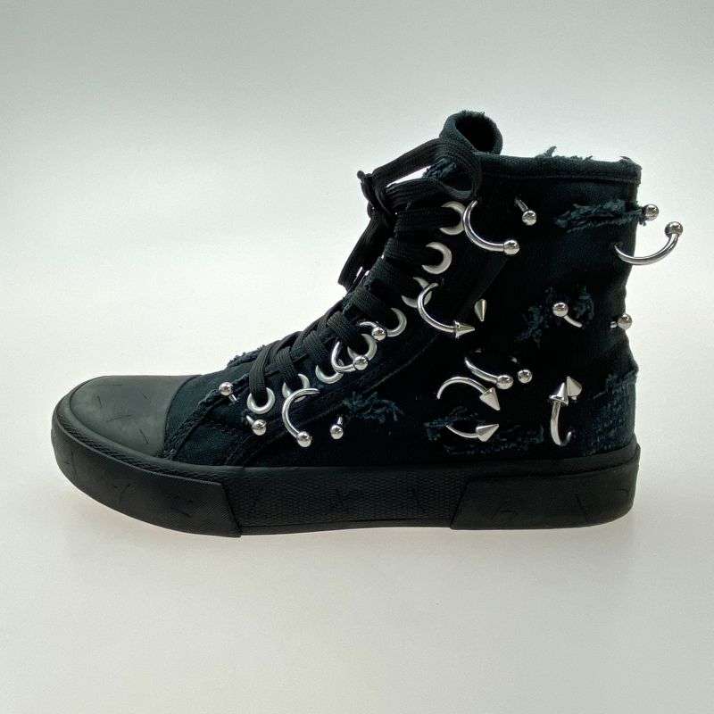 バレンシアガ 688756 W3RCQ PARIS PIERCING HIGH TOP DEST ピアス デストロイ ハイカットスニーカー 買取実績 画像