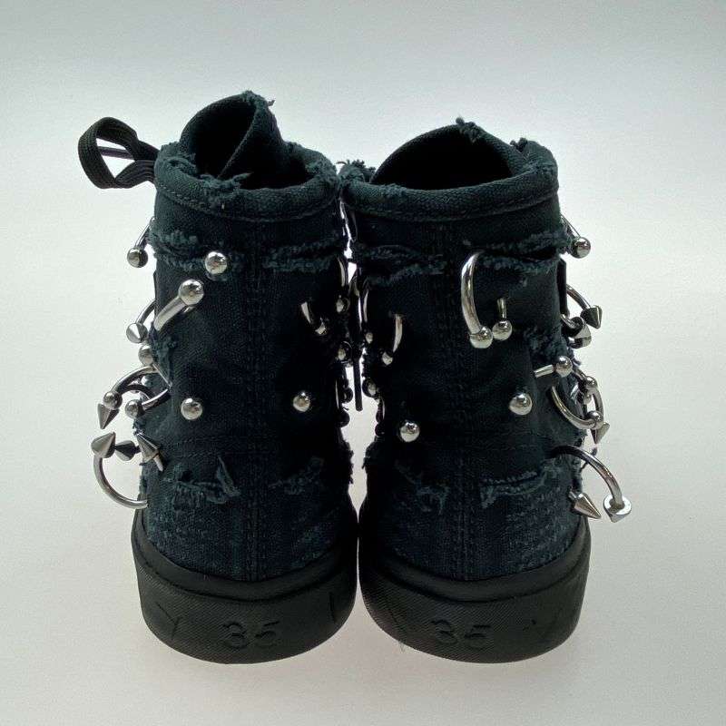バレンシアガ 688756 W3RCQ PARIS PIERCING HIGH TOP DEST ピアス デストロイ ハイカットスニーカー 買取実績 画像