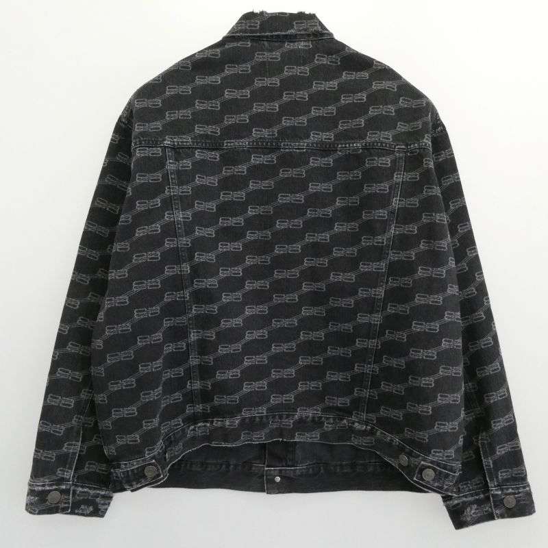 バレンシアガ 719322 TNW63 BB Monogram Large fit Jacket ロゴプリント デニムジャケット 買取実績 画像