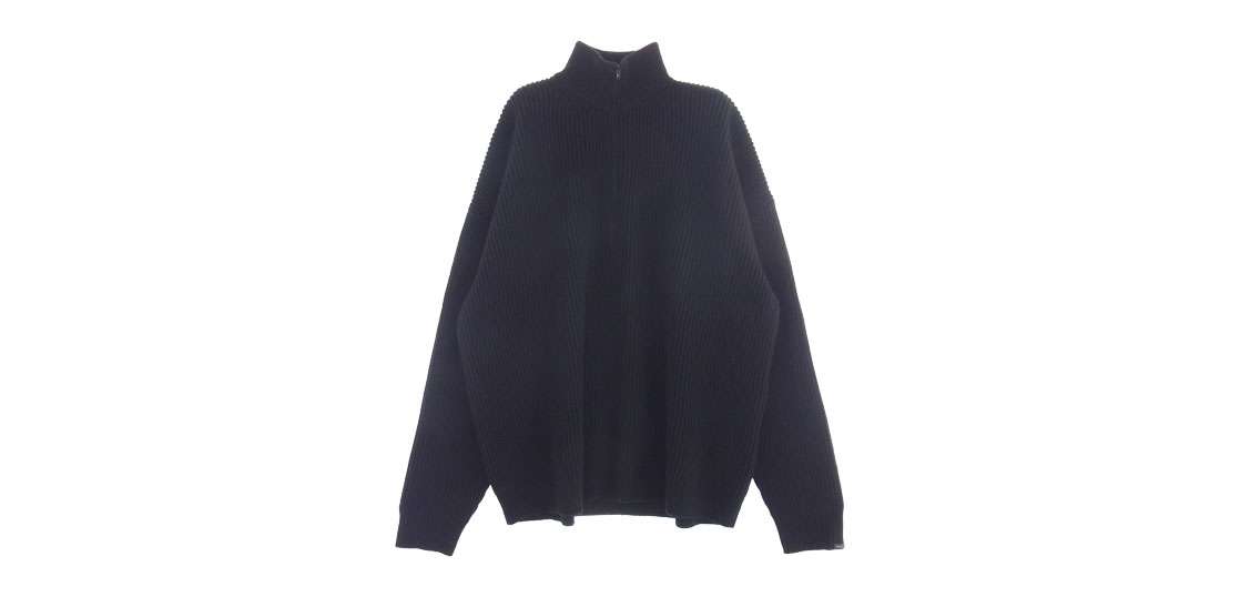 バレンシアガ 772076 T4143 Garde-Robe カシミヤ ウール ハーフジップ ドライバーズ ニット セーター 買取実績