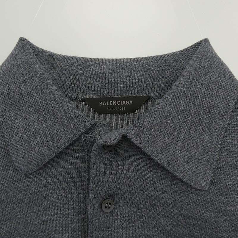 バレンシアガ 849966 T1756 2025 GARDEROBE ジャージー ウール ニット ポロシャツ 買取実績 画像