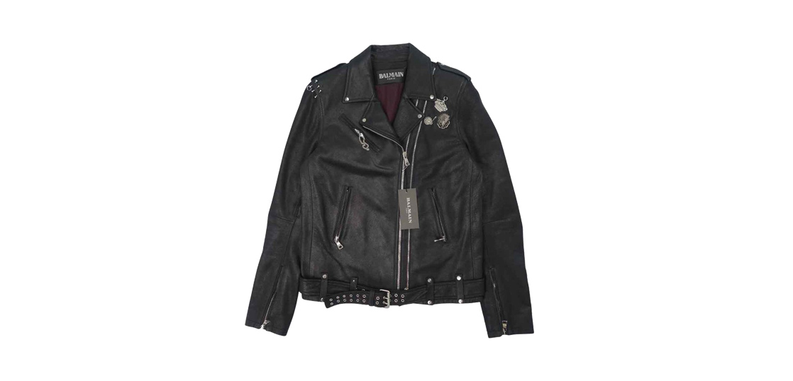 バルマン　ライダースジャケット BALMAIN - 新品 希少 BALMAIN×H&M ライダース ジャケット 羊皮 44