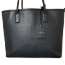 BARNEYS NEW YORK バーニーズ ニューヨーク トートバッグ ブリーフ レザー シボ革 ネイビー 画像