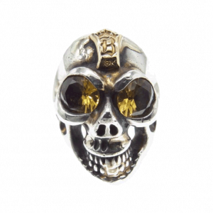 ビルウォールレザー 18K Bクラウン オーバーレイ カスタム ストーンアイ マスタースカル リング ミディアム 買取実績