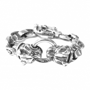 ビルウォールレザー Mid Skull Bracelet 10LINK ミッド スカル
