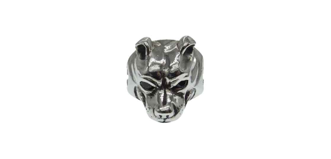 ビルウォールレザー ラージ ドッグヘッド ストーンアイ リング シルバー 買取実績