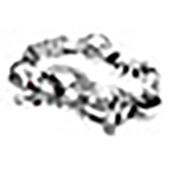 ビルウォールレザー カスタム ドッグヘッド w Cクロス ブレスレット 1サイド ストーンアイズ 画像