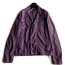 ボッテガヴェネタ BOTTEGA VENETA ライダースジャケット ラムレザー パープル 画像
